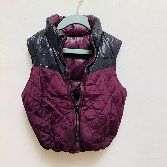 REVERSIBLE PUFF VEST PURPLE - Picture 3 of 6